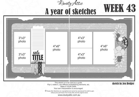 The Dusty Attic Blog Welcome To December, Sketch Instagram, Map Sketch, Wedding Scrapbooking Layouts, Scrapbook Generation, Scrapbook Design Layout, Dusty Attic, Page Maps, Picture Layouts