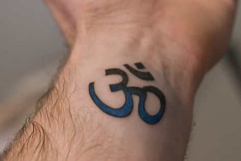 Patience Tattoo, Namaste Tattoo, Ohm Tattoo, Fist Tattoo, Men Tattoo Ideas, Spiritual Ideas, Om Tattoo Design, Ohm Symbol, Buddhist Tattoo