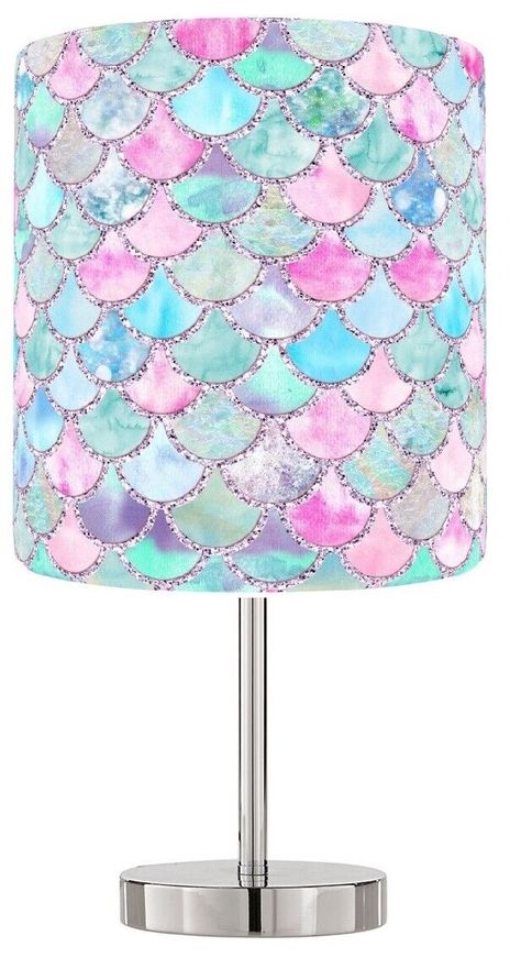 The Little Mermaid scales pastels choose from Celing Shade ,Stick Lamp or Bundle  | eBay Mermaid Furniture, Mermaid Lamp, Mermaid Light, Drum Ceiling Light, Hotel Foyer, Ceiling Light Shades, Mermaid Scales, Window Shades, Light Shade