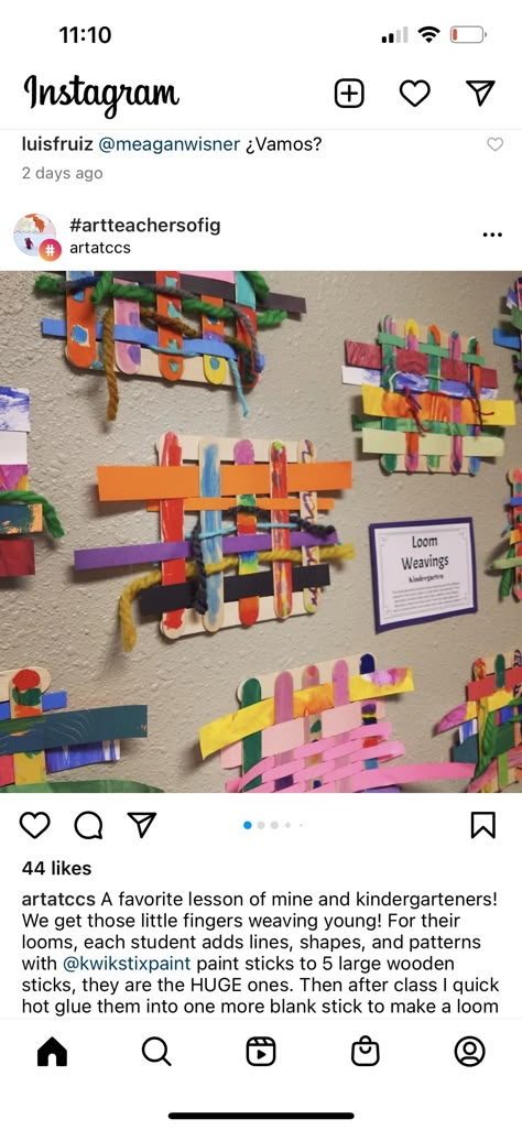 Weaving Projects Elementary, Kindergarten Weaving Art Lesson, Kindergarten Weaving Projects, Weaving For Kindergarten, Paper Weaving For Kids, Art Lessons Kindergarten, 1st Grade Art Lessons, Kids Art Lessons, Art Kindergarten