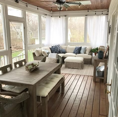 Screen Porch Ideas, Screened Porch Decorating, Small Sunroom, Four Seasons Room, Screened Porch Designs, Three Season Room, Porch Ideas On A Budget, Porch Remodel, Sunroom Decorating