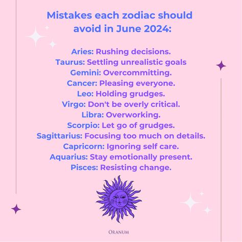 Navigate June wisely! 🌟 💜 
#AstrologyAdvice #ZodiacTips #June2024 #ZodiacInsights Natal Charts, June 2024, Zodiac Signs, Astrology, Signs, Quick Saves