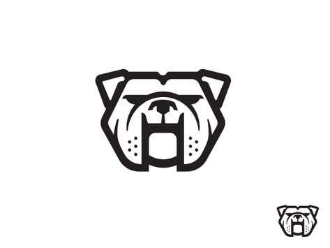 Bulldog 4 Drib by Mike Bruner #Design Popular #Dribbble #shots Bulldog Logo Design, Spirit Wear Designs, Black And White Inspiration, Bear Logo Design, Bulldog Images, Dog Logo Design, Best Logos, Bulldog Tattoo, Pitbull Art