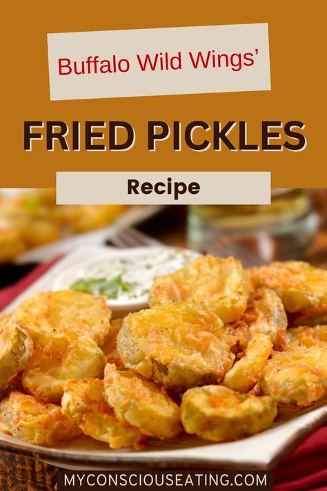 Golden fried pickles on a plate Buffalo Wild Wings Fried Pickles Recipe, Boom Boom Sauce, Wings Fried, Deep Fried Pickles, Fried Pickles Recipe, Pickles Recipe, Spicy Pickles, Buffalo Wild, Buffalo Wild Wings