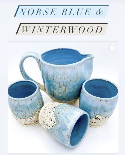 Norse Blue Glaze Combinations, Winter Wood Glaze Combinations, Oatmeal Glaze Combinations, Ceramics Glaze, Color Tiles, Pottery Projects, Glaze Combinations, Glaze Ideas, Pottery Inspo