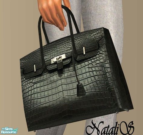 The Sims Resource - NS Hermes Birkin bag. -item 3 Hermes Birkin Bag, Sims Characters, Sims 4 Cc Furniture, Retro Theme, Sims 4 Cc, Hermes Bags, Purses Designer, The Sims Resource, Sims Resource