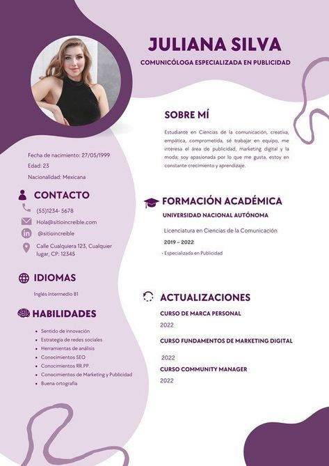 Curiculum Vitae, Curriculum Vitae Design, It Cv, Cv Design Template, Cv Design, Graphic Design Resume, Bullet Journal School, Love Phrases, Graphic Design Tips