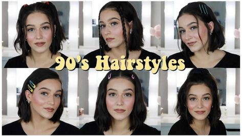 Hey guys! here is my take on some super cute and trendy 90's inspired aesthetic hairstyles for short hair! Enjoy LIKE   SUBSCRIBEHit that notification bell. ... Aesthetic Hairstyles For Short Hair, 90's Hairstyles, Hair Clips 90s, Dunner Wordend Haar, Aesthetic Hairstyles, Inspired Aesthetic, 90s Hairstyles, Penteado Cabelo Curto, Cute Hairstyles For Short Hair