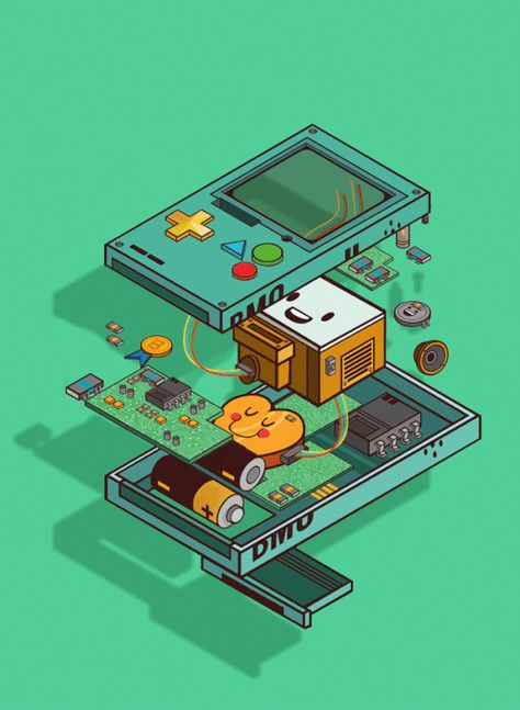 Retro Games Wallpaper, Background Layout, Adventure Time Wallpaper, Adventure Time Cartoon, Gameboy Color, Time Cartoon, Data Design, 8bit Art, Isometric Art