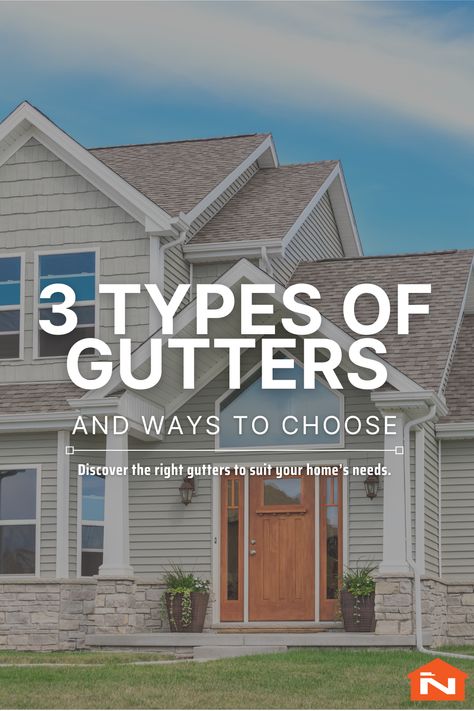 Discover the key differences between gutter types and how to choose the right one for your home. House Gutters Ideas, Gutters On House, Black Gutters, House Gutters, Metal Gutter, Seamless Gutters, Rain Gutters, Home Maintenance, Choose The Right