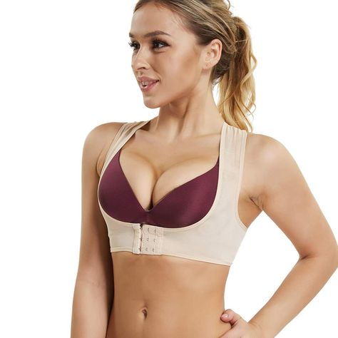 PRICES MAY VARY. Spandex,Nylon eye closure Hand Wash Only ✅【Criss Cross Support Bras for Women】-- Joyshaper posture corrector bra for women is made of 85% Nylon / 15% Spandex. Breathable and high elastic. The wide shoulder straps can improve supernumerary breast and gather chest, giving your bra an extra uplift. ✅【INSTANTLY IMPROVE YOUR POSTURE】-- The back support bra for women shapewear tops brings your shoulders back into the right position and improve for a better posture. Adjustable closure Women Posture, Posture Corrector Bra, Ceremonial Clothing, Compression Bra, Bra Support, Vest Tops, Shapewear Tops, Corset Bra, Posture Corrector