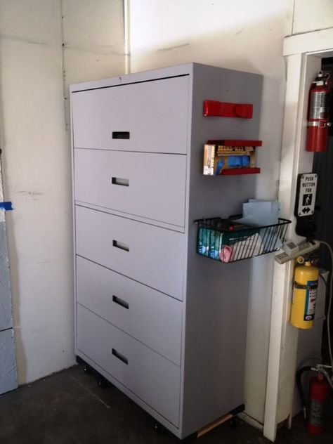 File Cabinet Garage Storage 2020 If you want any kind of change in your home designs and decoration and also if you are believing to refurnish your file cabinet garage storage then yo... Check more at https://glennbeckreport.com/file-cabinet-garage-storage-2020/ Garage Storage Plans, Garage Shed, Lateral File Cabinet, Lateral File, Garage Storage Organization, Good Ideas, Garage Organization, The Garage, Home Designs