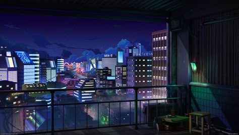 City Lights 花火 Anime Backgrounds Cafe, Gacha Backgrounds Outside, Anime Night, College Exams, Gacha Backgrounds, Anime Places, Art College, Anime City, City Sky