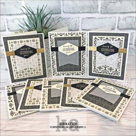 Cards For Men Handmade, Sheetload Of Cards, Masculine Cards Handmade, Hexagon Cards, Stampin Up Birthday Cards, Card Sketches Templates, Simple Birthday Cards, Homemade Birthday Cards, White Cards