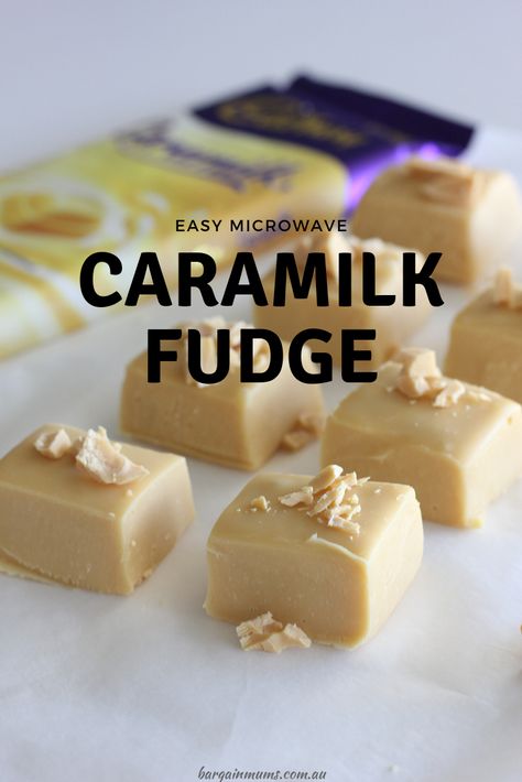 Caramilk Fudge Recipe, Microwave Fudge Recipes, Caramilk Recipes, Confectionery Recipes, Quick Sweets, Easy Fudge Recipe, Easy Fudge, Microwave Fudge, Fudge Recipes Chocolate