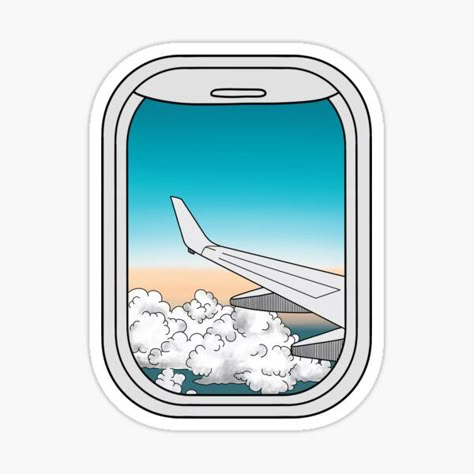 Pegatinas: Atardecer | Redbubble Airplane Window, Stickers For Sale, Original Designs, Water Bottles, Water, For Sale