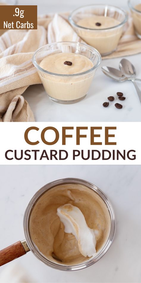 Keto Egg Pudding Recipe, Coffee Custard, Keto Pudding Dessert, Keto Custard, Keto Pudding Recipes, Keto Custard Pudding, Low Carb Custard, Low Carb Egg Custard, Keto Egg Custard