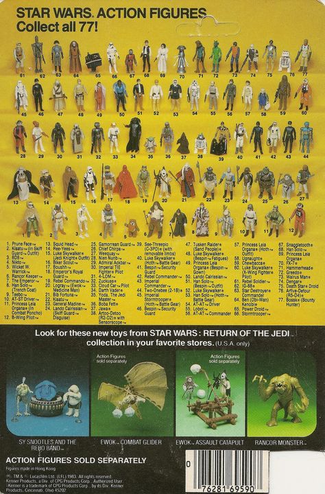 Kenner - Star Wars Action Figures, Collect all 77! Cardback Star Wars Action Figures Display, Guard Outfit, Kenner Star Wars Action Figures, Gamorrean Guard, Vintage Star Wars Figures, Vintage Star Wars Toys, Vintage Toys 1960s, Star Wars Figurines, Toys In The Attic