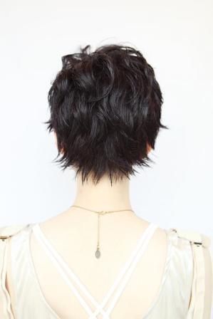 Short+Shaggy+Hairstyle+for+Black+Hair Short Hair Back View, Messy Pixie Haircut, Short Hair Back, Shaggy Short Hair, Short Shag Hairstyles, Long Pixie, Short Pixie Haircuts, Short Haircut, Back View