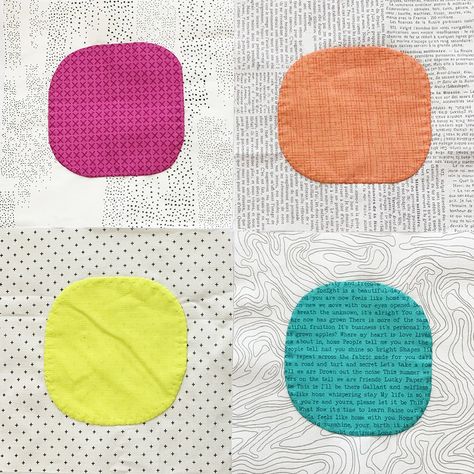 Organic Applique, Squircle Shape, Applique Circles, Applique Shapes, Circle Quilt Patterns, Improv Quilt, Organic Quilt, Circle Quilts, Quilting Techniques