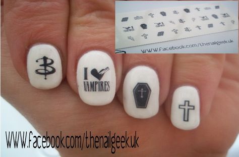 Vampire slayer nail Tattoos Buffy Nails, Nails Artwork, Buffy Quotes, Vampire Freaks, Nail Tattoos, Paws And Claws, Nail Tattoo, Buffy The Vampire, Nail Art Galleries