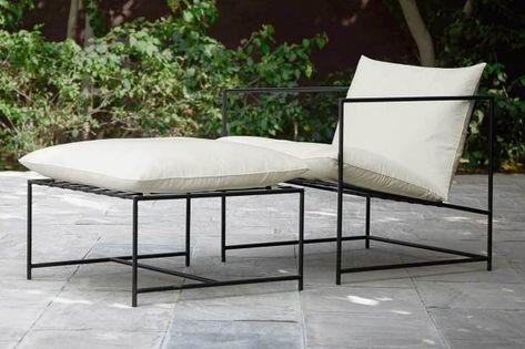 Six places to source minimalist garden furniture | These Four Walls Outdoor Lounge Ideas, Minimalist Outdoor Furniture, Metal Garden Furniture, Small Patio Furniture, Balcony Gardening, Minimalist Garden, Minimalist Tables, Small Courtyards, Lounge Ideas