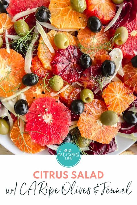 Winter Citrus Salad, Simple Fennel Salad, Fennel Orange Salad, Fennel And Citrus Salad, Salad With Olives, Fennel And Orange Salad, Grapefruit Salad, Champagne Vinaigrette, Olive Salad