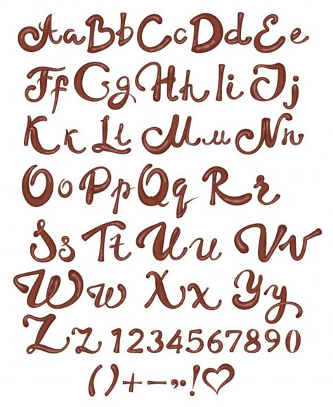 Cake Calligraphy, Chocolate Typography, Chocolate Font, Leon Logo, Candy Text, Christmas Fonts Alphabet, Chocolate Letters, Fonts Handwriting Alphabet, Christmas Fonts Free