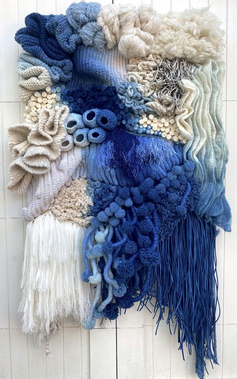 Sea Inspiration, Simpul Makrame, Pola Macrame, Textiles Sketchbook, A Level Textiles, Ocean Fabric, Weaving Loom Diy, Weaving Loom Projects, Textiles Projects