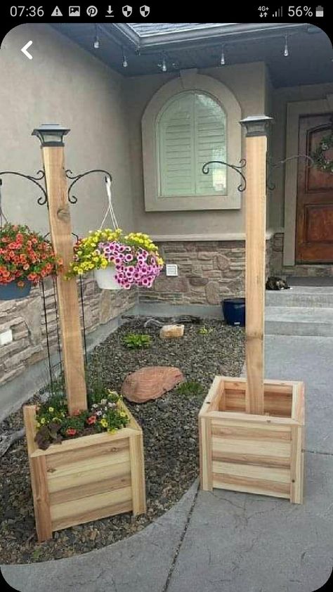 Wooden Garden Ideas, Wood Pallet Storage Ideas, Summer Wooden Crafts, Wooden Planters Outdoor, Pallet Planter Diy, Diy Wooden Planters, Outdoor Wood Projects, Wood Yard Art, Wood Craft Projects