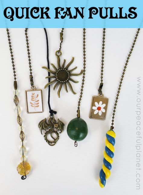 Here’s a little something you can do with your ceiling fans and lights! Make your own chain pulls! Fan Pulls Diy, Ceiling Fan Pulls Diy, Ceiling Fan Light Pulls, Fan Pull Chain, Ceiling Fan Pull Chain, Artificial Christmas Garland, Ceiling Fan Pulls, Diy Ceiling, Fan Pulls