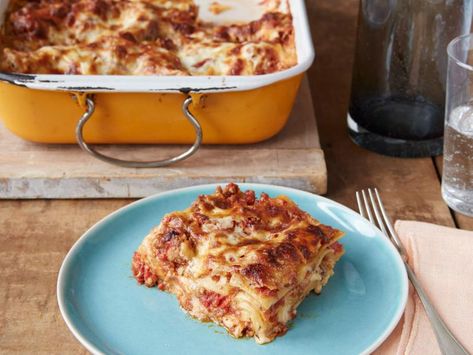 Lazy Man's Lasagna : Recipes : Cooking Channel Recipe | David Rocco | Cooking Channel Short Rib Lasagna, Quick Lasagna Recipe, Slow Cooker Lasagne, Quick Lasagna, David Rocco, Vegetarian Lasagne, Lazy Man, Lasagna Recipes, Easy Lasagna Recipe