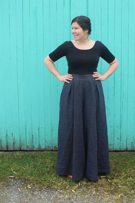 Linen Skirt Pattern, Culottes Pattern, Knitting Blogs, Handmade Wardrobe, Linen Skirt, Skirt Pattern, Top Pattern, Get Dressed, Crochet Clothes