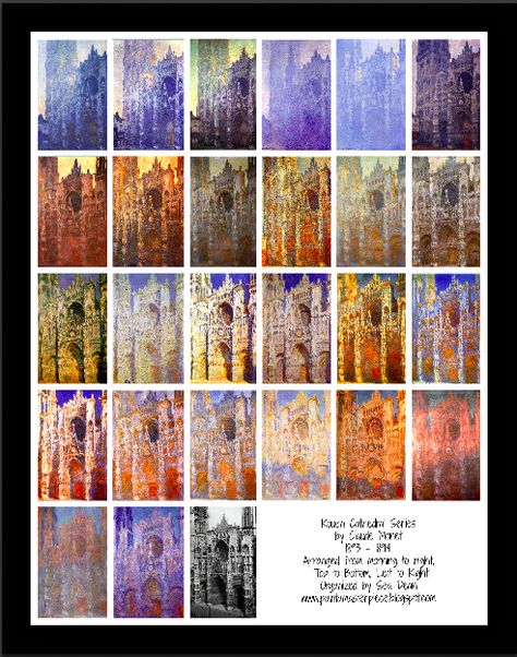 Sea Dean - Paint a Masterpiece: CLAUDE MONET - ROUEN CATHEDRAL SERIES - FREE LESSO... Claude Monet Rouen Cathedral, Rouen Cathedral Monet, Monet Cathedral Paintings, Monet Rouen Cathedral, Monet Cathedral, Rouen Cathedral, Artist Monet, Impressionism Monet, Monet Art