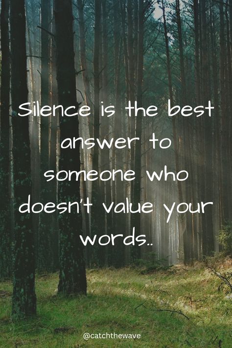 Silence is the best answer to someone who doesn't value your words.... Be Careful When Im Silent Quotes, Silence Is Deafening Quotes, My Silence Means Quotes, My Silence Quotes, Power Of Silence Quotes, Silence Is The Best Answer, 2023 Writing, 2024 Encouragement, Forward Quotes