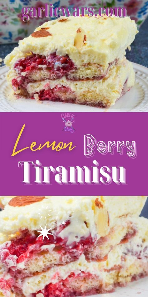 Lemon Berry Tiramisu, Ladyfingers Dessert, Ladyfingers Recipe, Berry Tiramisu, Best Instapot Recipes, Mascarpone Filling, Simple Syrup Recipes, Raspberry Liqueur, Best Instant Pot Recipes