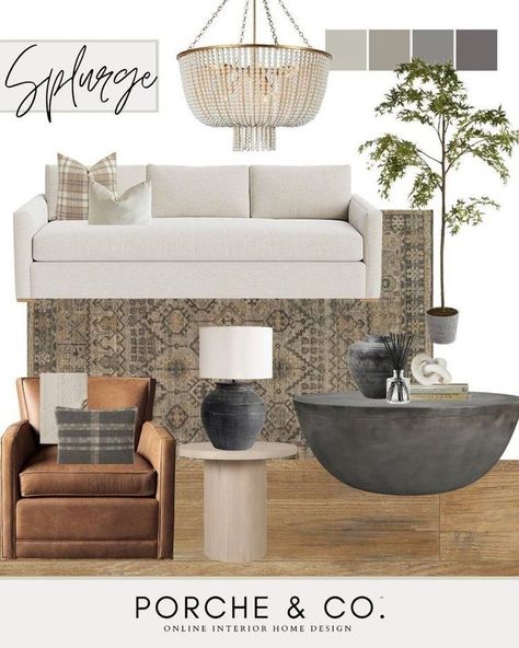 Living Room Budget, Save Vs Splurge, Modern Classic Living Room, Organic Living Room, Sarah Sherman, Living Room Decor On A Budget, Sarah Sherman Samuel, Classic Living Room, Neutral Living Room