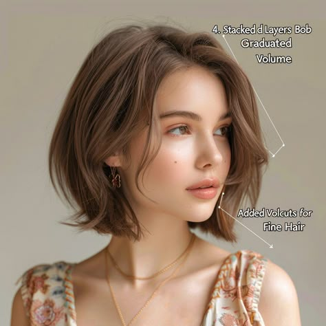 50 Bob Haircuts for Fine Hair Italian Bob Fine Hair, Butterfly Haircut Fine Hair, Bob 90s Hair, Lob Fine Hair, Butterfly Bob Haircut, Butterfly Bob, Classic Bob Haircut, Haircut Inspo, Chic Short Hair