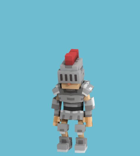 ArtStation - Bendy Voxel Knight, Zach Soares Voxel Games, Paper Folding Art, 3d Reference, Voxel Art, Low Poly Character, Low Poly Games, Vector Character Design, Low Poly Art, Pixel Games