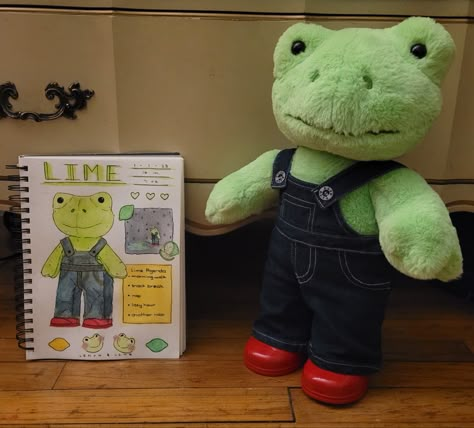 Frog Build A Bear, Build A Bear Frog, Frog Plushie, Build A Bear Outfits, Frog Plush, Frog Pictures, Frog Drawing, Cute Sewing Projects, Expressive Eyes