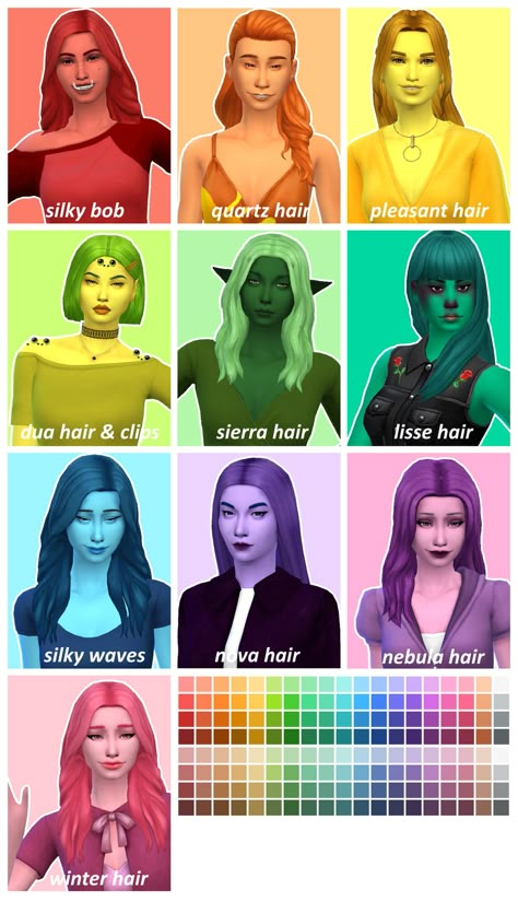 Maxis Match CC World - S4CC Finds Daily, FREE downloads for The Sims 4 Sims Cc Skin Colors, Sims 4 Cc Hair Swatches, Sims 4 Cc Haircolors, Skin Colors Sims 4 Cc, Sims 4 Cc Skin Colour, Sims 4 Custom Hair Colors, Sims Skin Color Cc, More Skin Colors Sims 4 Cc, Sims 4 Cc Hair Colours