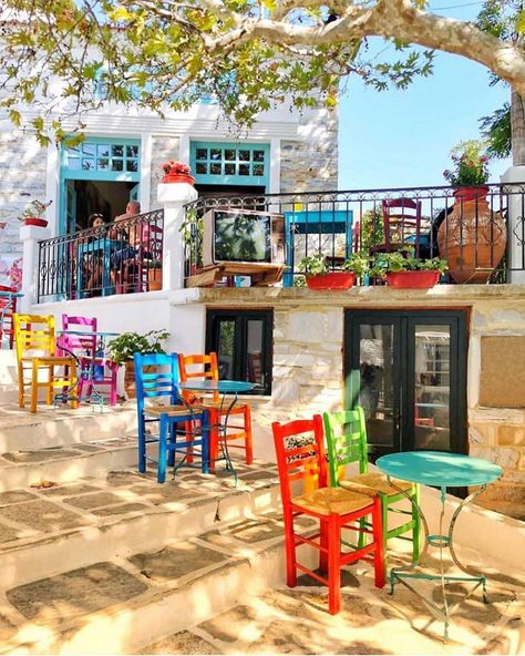 Al Fresco Dining, Cafe Design, Greece Travel, Id Tag, Beautiful Colors, Cool Photos, Greece, Art Inspiration, In This Moment