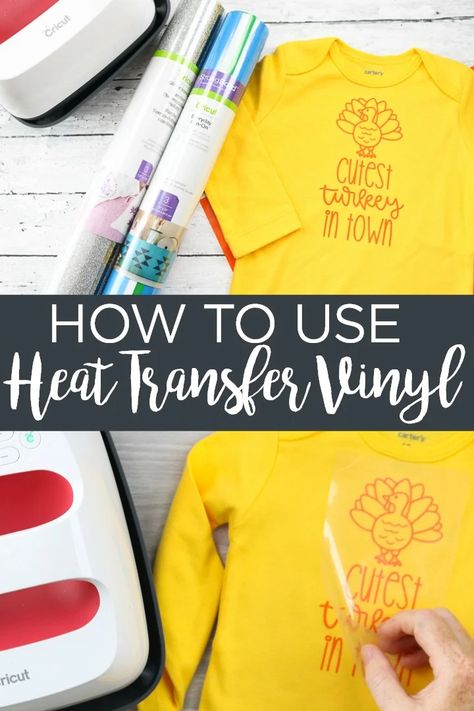 Heat Transfer Vinyl Tutorial, Cricut Videos, Cricut Heat Transfer Vinyl, Iron On Cricut, Cricut Iron On Vinyl, Dyi Art, Cricut Htv, Htv Projects, How To Use Cricut