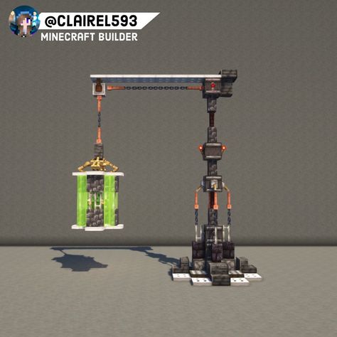 #minecraft #minecraftbuildingideas #minecraftbuild #minecraftaesthetic Minecraft Industrial, Minecraft Building Blueprints, Minecraft Steampunk, Minecraft Statues, Minecraft Theme, Minecraft Interior, Minecraft Banner Designs, Minecraft Farm, Crane Design