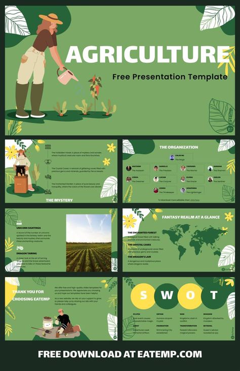 Agriculture 13 Agriculture Powerpoint Template, About Me Template Instagram, Agriculture Presentation, All About Me Template, Canva Templates Ideas, Canva Templates Free, Aesthetic Canva Templates, Canva Templates Instagram Post, Tell Me About Yourself