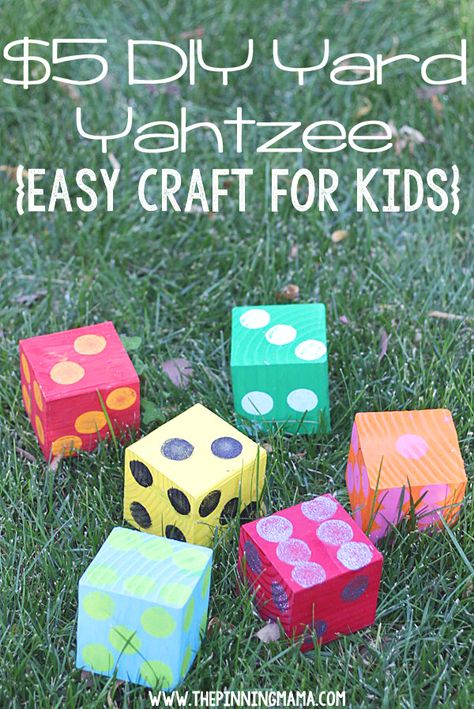 These DIY Yard Dice make playing games like yahtzee a fun outdoor family activity for the summer! The Pinning Mama, Yard Yahtzee, Queso Chicken, Yard Dice, Bake Easy, Outside Games, Chicken Bake, Bacon Ranch, Ranch Chicken