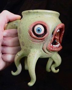 Weird Mug's ~???~ on Pinterest | Coffee Mugs, Unique Coffee Mugs ... Keramik Design, Face Mug, Toy Art, Clay Mugs, Cool Mugs, Unique Coffee Mugs, Unique Coffee, Ceramic Cup, Clay Projects