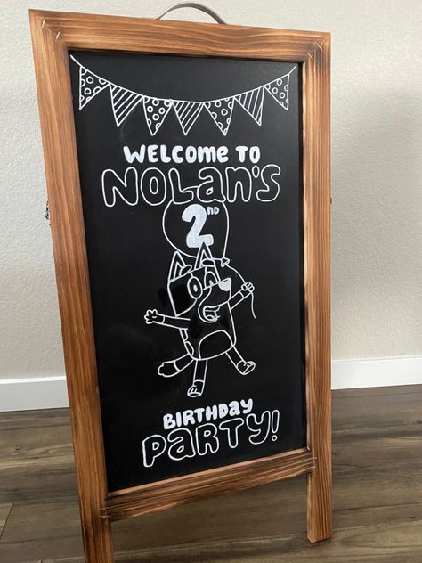 Bluey Birthday Chalkboard Bluey Birthday Chalkboard, Chalkboard Markers, Bluey Birthday, Frame Ideas, Dino Birthday, Birthday Chalkboard, Chalkboard Sign, Chalkboard Signs, Chalkboard Art