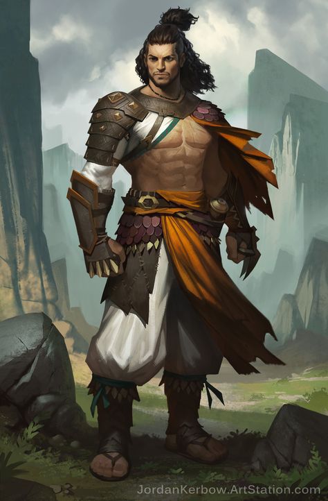 Pathfinder: Monk by JordanKerbow on DeviantArt Pathfinder Monk, Monk Dnd, Illustration Fantasy, Pathfinder Character, Heroic Fantasy, Dungeons And Dragons Characters, Fantasy Male, Fantasy Warrior, Fantasy Rpg