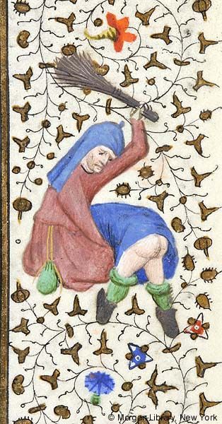 Funny Medieval, Medieval Artwork, Illustrated Manuscript, Medieval Books, Medieval Life, Morgan Library, Ancient Books, Medieval World, Book Of Hours